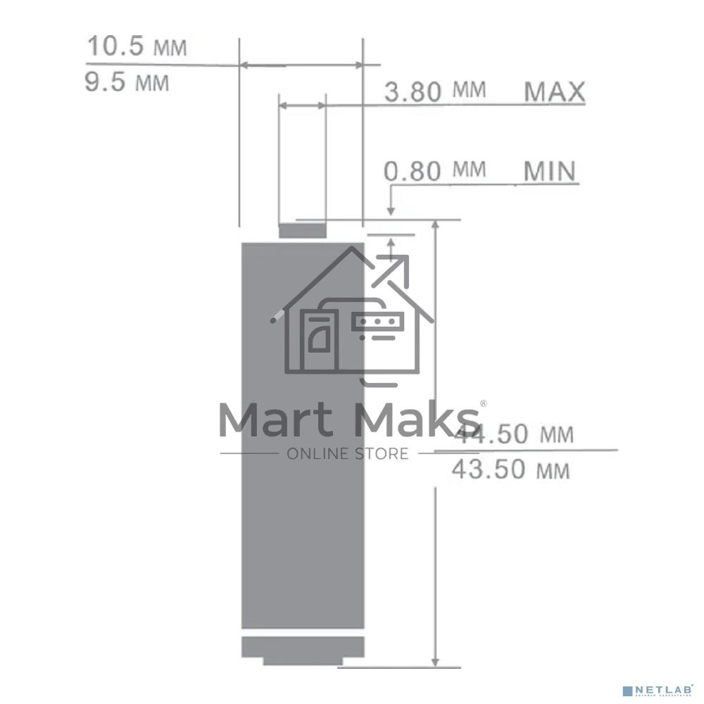 Мизинчиковая батарейка Ergolux R 03 SR10 (R03 SR10, ААА 1.5В)(10 шт. в уп-ке)