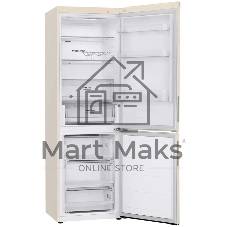 Холодильник LG GC-B459AEMW бежевый двухкамерный 234/110л морозилка снизу, No Frost