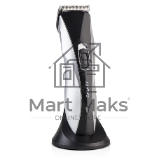 Набор для стрижки Galaxy Line GL 4155, черный с серебристым, лезвия из японской нержавеющей стали, индикатор работы и заряда, время непрерывной работы 45 мин, 4 насадки–расчески (3, 6, 9, 12 мм), эргономичный дизайн