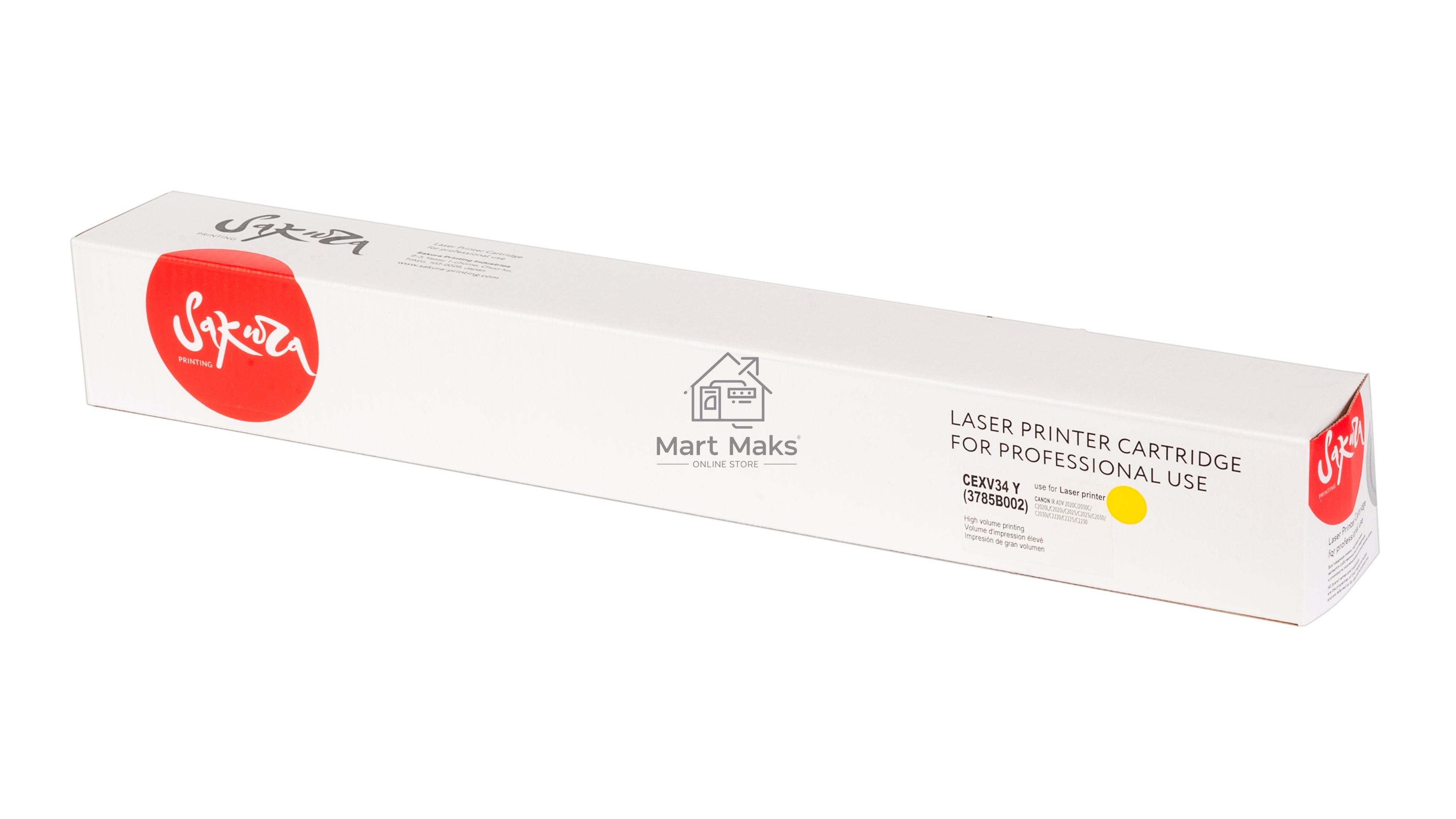 Тонер-туба Sakura CEXV34Y для Canon, желтый, 19000 к.