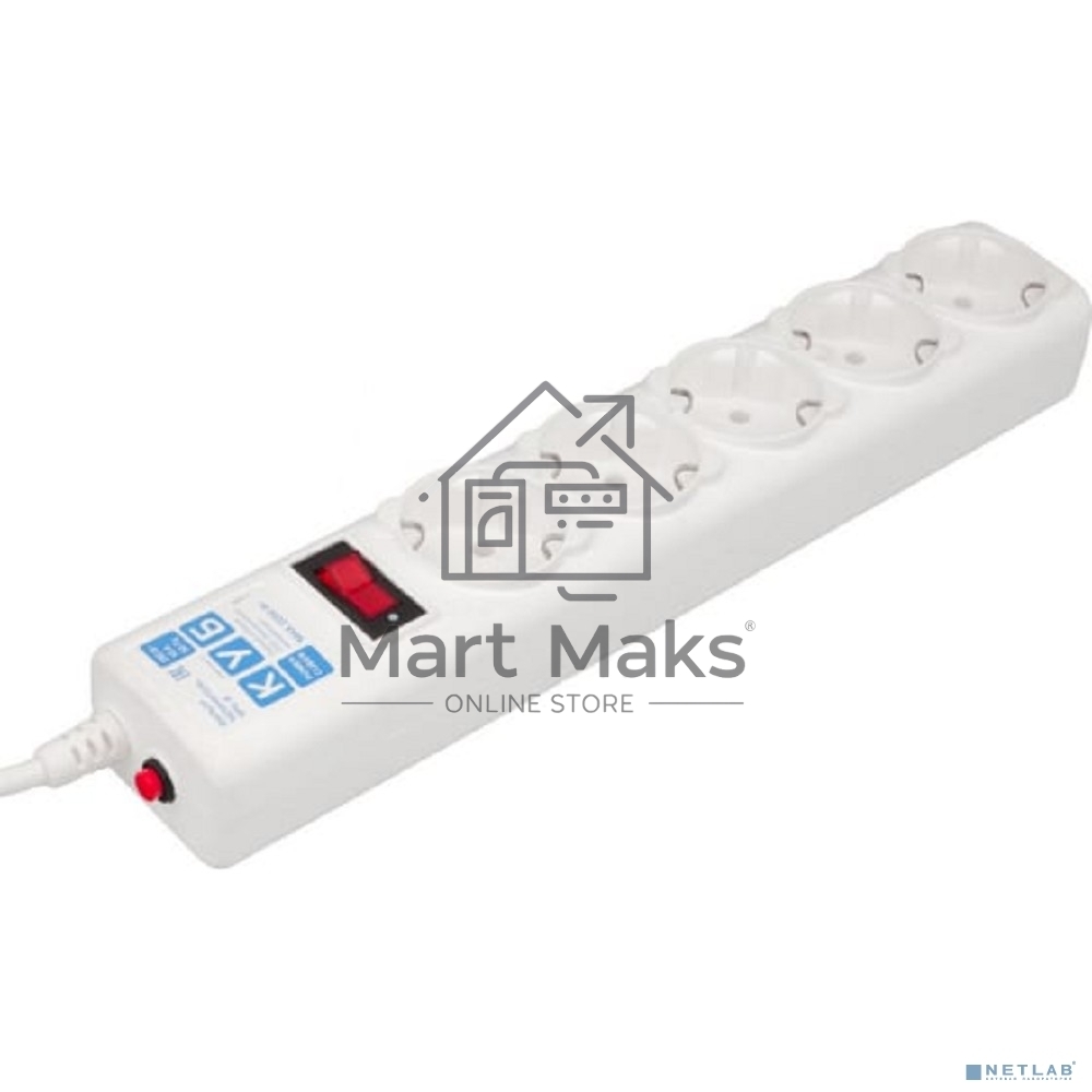 Сетевой фильтр Powercube SPG-B-10-WHITE 3м (5 розеток) белый (коробка)