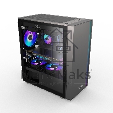 Компьютерный корпус без блока питания PCCOOLER LM300 ARGb BK, Flat Mid Tower, черный, TG, 0.45 SPCC, 1x120мм mATX, mITX 170/330/150мм 2x2.5