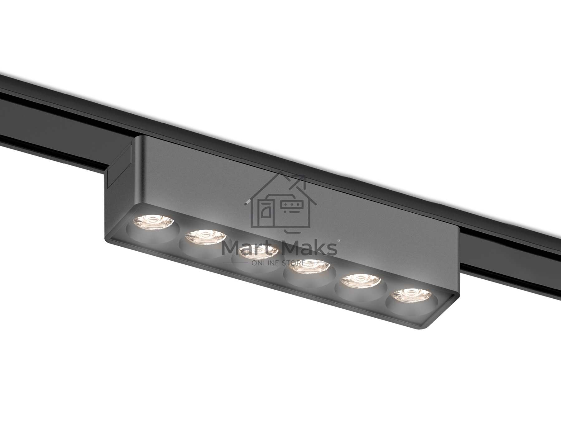 Светильник трековый светодиодный GV1403 BK черный IP20 6W 4200K 48V 24° 122x26x24