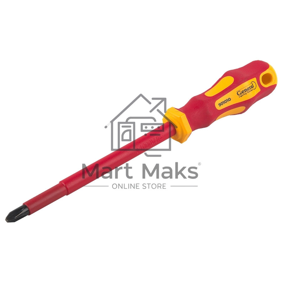 Отвертка крестовая диэлектрическая PH3x150, G-Pro, 1000V, General