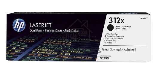 Картридж лазерный двойная упаковка Hewlett-Packard HP 312A CF380XD черный для LaserJet Pro M476dn, M476dw, M476nw 4400 стр.