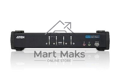 Переключатель ATEN KVM Switch CS1764A-AT-G 4-х портовый USB 2.0 DVI KVMP-переключатель (KVM Switch)