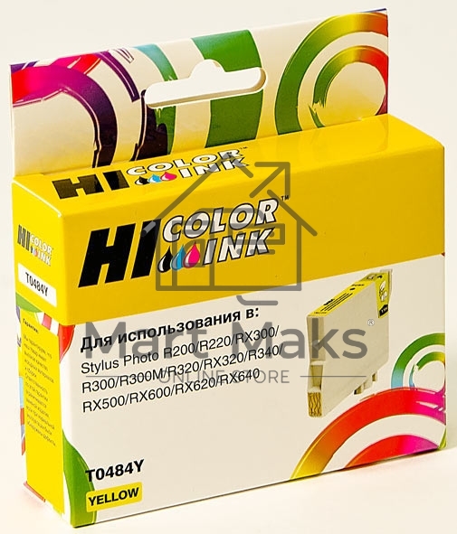 Картридж Epson Stylus Photo R200/R300/RX500/RX600 (Hi-black) new, C13T04844010, Y