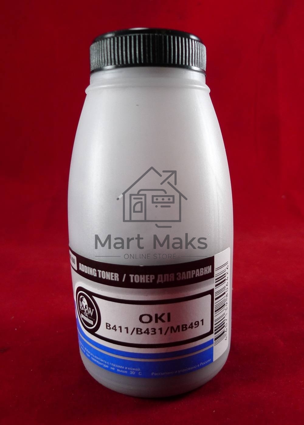 Тонер OKI B411/B431/MB461/MB471/MB491 Black (фл. 100г) B&W Premium (Tomoegawa) фас. Россия