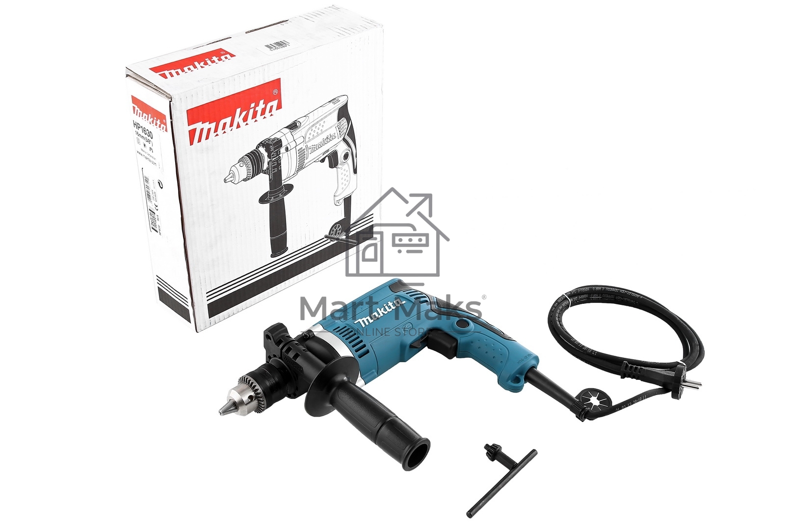 Дрель Makita HP1630, 750 Вт, сетевая, ударная