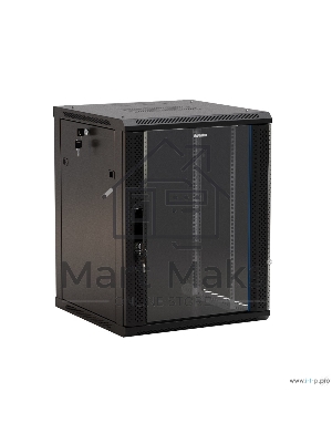 Шкаф настенный Hyperline TWB-1866-GP-RAL9004 19-дюймовый (19