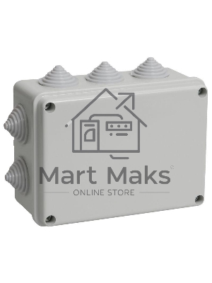 Коробка КМ41241 распаячная Iek UKO10-150-110-070-K41-44 для о/п 150х110х70 мм IP44 (RAL7035, 10 гермовводов)