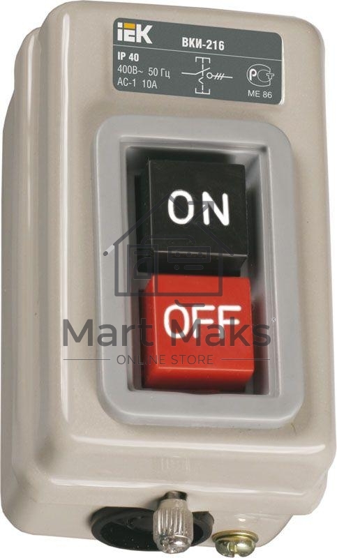 Выключатель ВКИ-216 10А 230/400В IP40 ИЭК KVK20-10-3