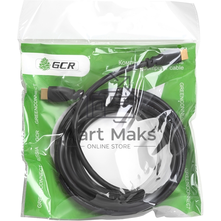 Кабель GCR Premium 1.8m HDMI 2.0, HDR, Ultra HD 4K60 Hz/ 5K30Hz, 3D, Ethernet 18.0 Гбит/с, OD8.0mm, 28/26 AWG, черный