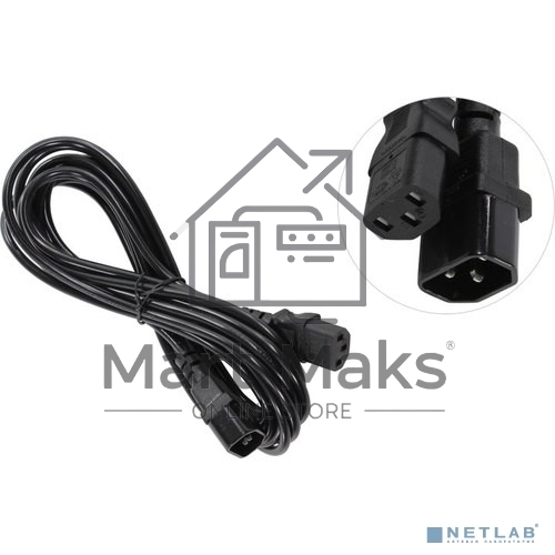Кабель монитор-компьютер (UPS->уст-во) ExeGate Power EC-5P (С13->С14) VDE-250V-3*0,5-CU, 6A, 5м