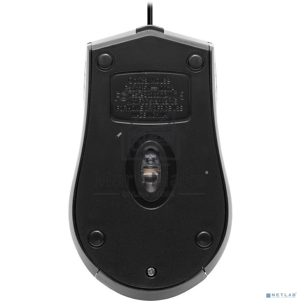 Мышь проводная Defender HIT MB-530 черный, 1000 dpi, USB, кнопки - 3