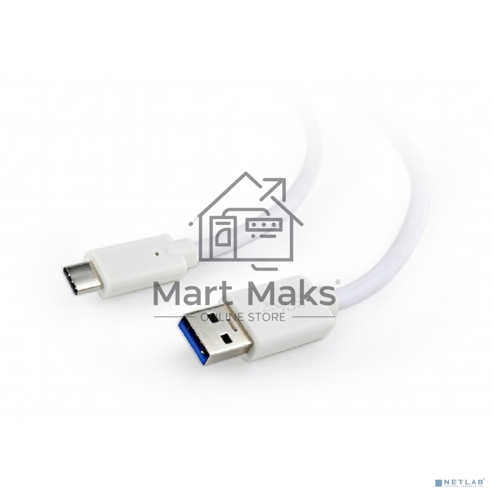 Кабель USB Cablexpert CCP-USB3-AMCM-1M-W, USB3.0 AM/USB Type-C, 1м, белый, пакет