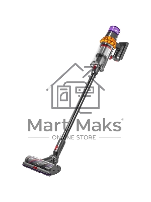 Пылесос вертикальный Dyson V15 Detect Absolute (SV47) желтый/никель, питание от аккумулятора, 220 Вт, уборка сухая, пылесборник 0.76 л, работа от АКБ max - 60 мин