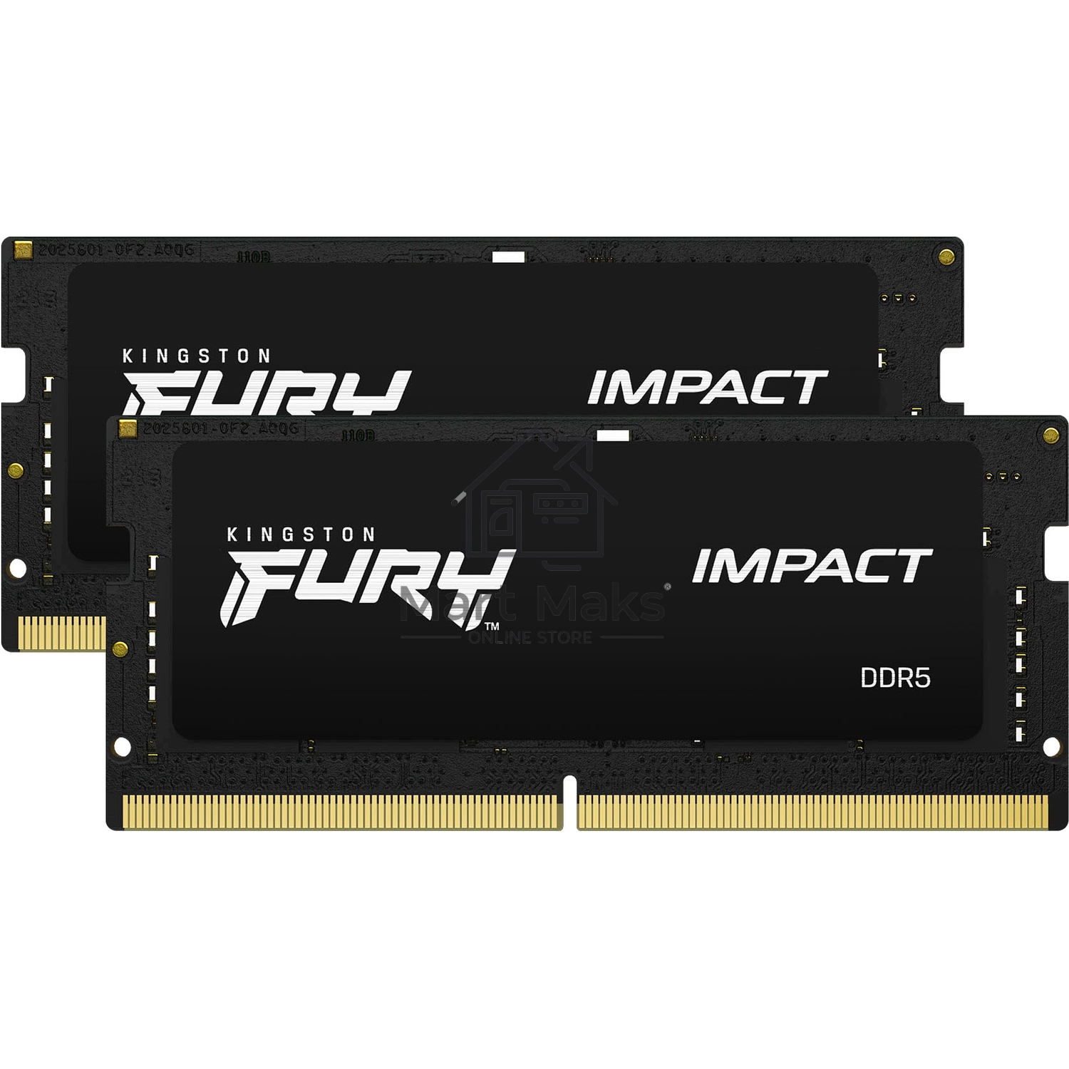 Оперативная память Kingston Fury Impact, DDR5, 32GB (2x16GB), 6000MHz, CL38, ECC SO-DIMM