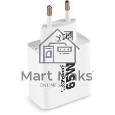 Сетевое зарядное устройство Digma Pro DPW6B 65W 3.25A (PD+QC) 2хUSB-C/USB-A универсальное белый (DPW6B5GX12WH)