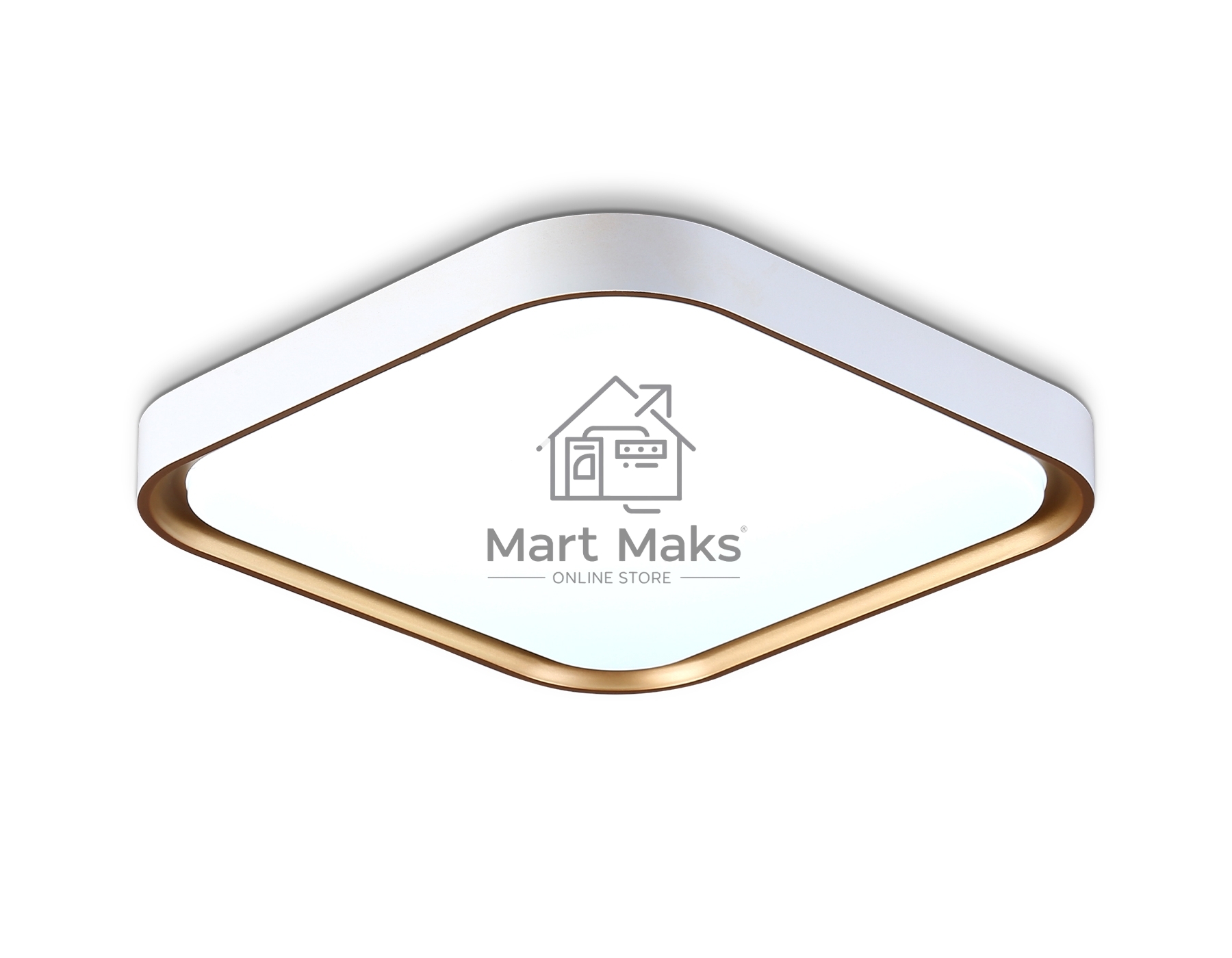 Потолочный светодиодный светильник Ambrella light FZ1253 WH/GD белый/золото 18W 5000K 250*250*60 (Без ПДУ)