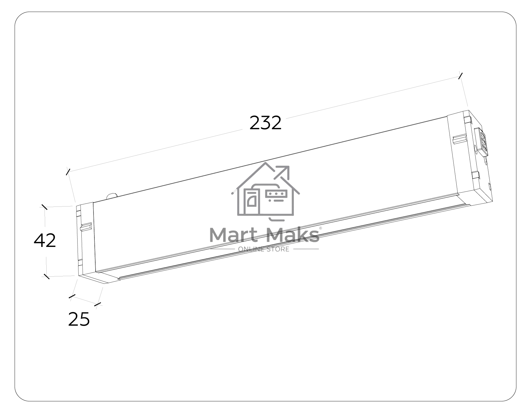 Управляемый светодиодный светильник для шинопровода Magnetic Ambrella light GL1261 WH белый IP20 9W 3000K-6400K 220V 120° 232*25*42 (Без ПДУ)
