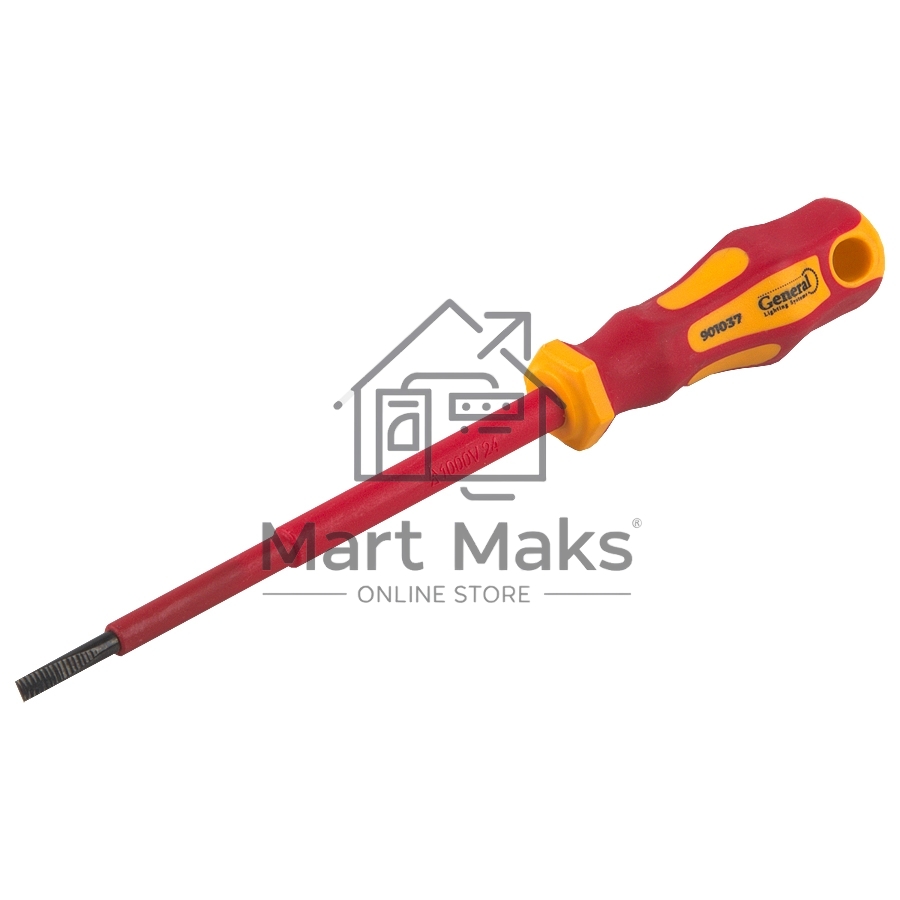 Отвертка шлицевая диэлектрическая SL3,5x100, G-Pro, 1000V, General