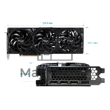 Видеокарта Palit GeForce RTX 5070 Ti GamingPro-S, 16 GB GDDR7, 256 bit, 3xDisplayPort, HDMI, GPU 2452 MHz