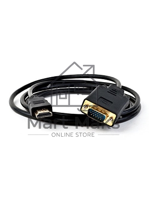 Кабель-адаптер ORIENT C702, HDMI M --> VGA 15M, 1.8 м, черный