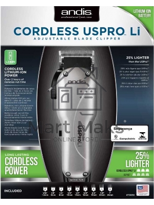 Машинка для стрижки Andis usPRO Li LCL черный (насадок в компл:9шт)