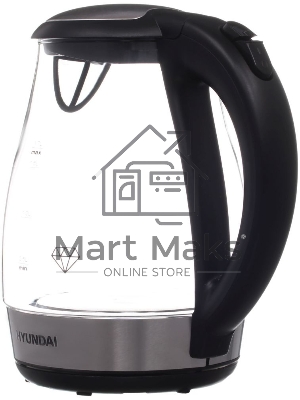 Чайник электрический Hyundai HYK-G2030 1.7л. 2200Вт черный (корпус: стекло)