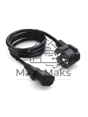 Кабель питания Cablexpert PC-186-1-1M, 1м, Schuko- C13, 3x1кв.мм, черный, с заземлением, пакет