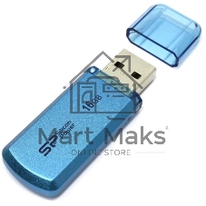 Флешка USB Silicon Power Helios 101 (SP016GBUF2101V1B), 16Gb, USB 2.0, Type-A, R/W 18/12, голубой