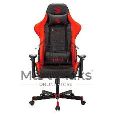 Кресло игровое A4Tech Bloody GC-870, черный/красный ромбик, эко.кожа, крестовина пластик