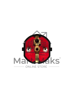 Вилка Евро Rexant прямая с з/к 16А усиленная черная