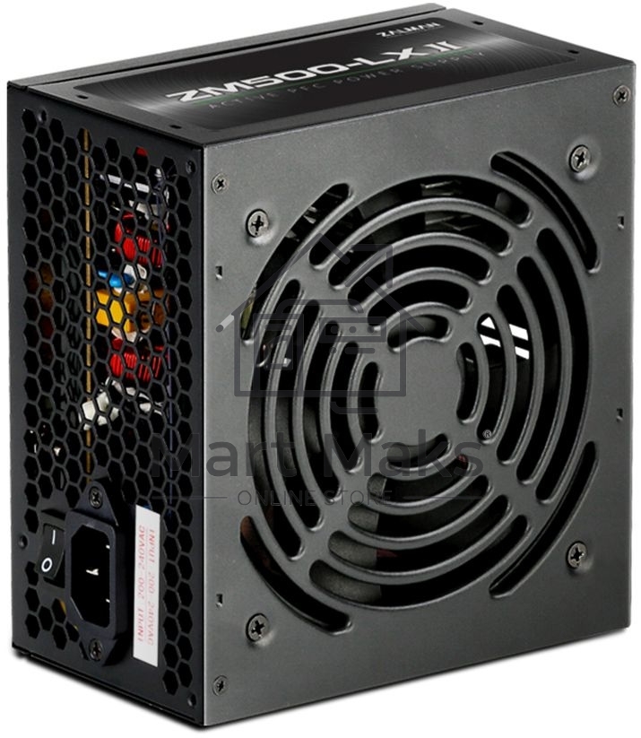 Блок питания Zalman ZM500-LXII, 500Вт, 120мм, черный