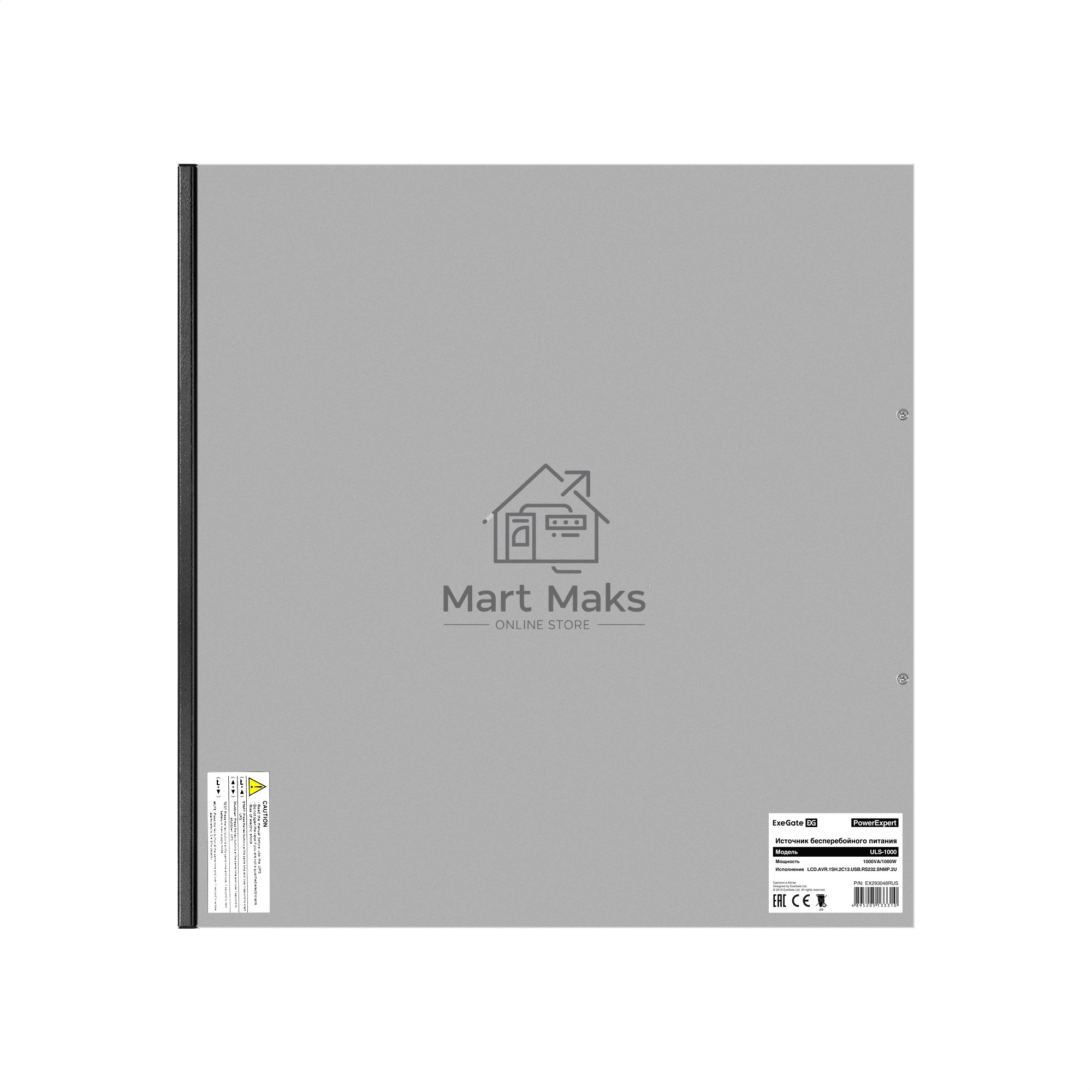 Источник бесперебойного питания On-line ExeGate PowerExpert ULS-1000.LCD.AVR.1SH.2C13.USB.RS232.SNMP.2U <1000VA/1000W, On-Line, PF=1, LCD, 1*Schuko+2*C13, RS232, USB, SNMP-slot, Rackmount 2U/Tower, металлический корпус, Black>