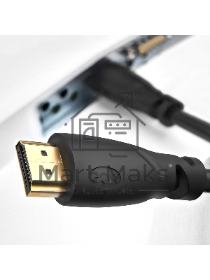 Кабель GCR Premium 1.8m HDMI 2.0, HDR, Ultra HD 4K60 Hz/5K30Hz, 3D, Ethernet 18.0 Гбит/с, OD8.0 мм, 28/26 AWG, черный