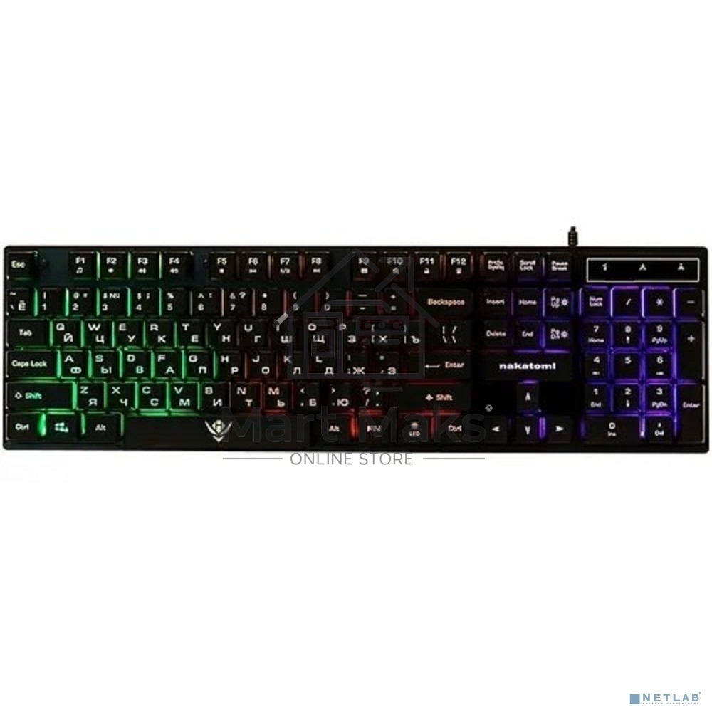 Клавиатура KG-23U BLACK Nakatomi Gaming - игровая с RGB-подсветкой, USB, черная 