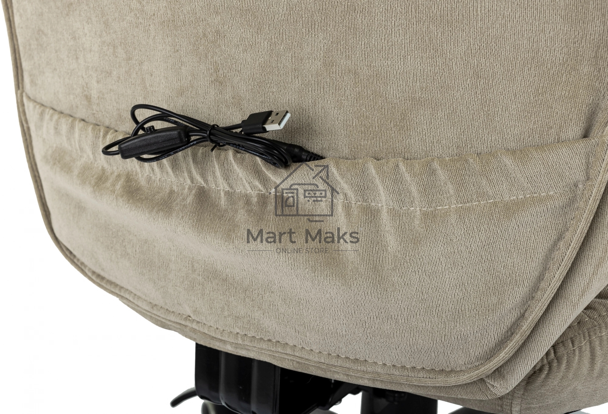 Кресло руководителя Бюрократ T-9950MSG-F Fabric песочный Light-21, крестов. пластик, подст. для ног