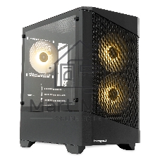 Компьютерный корпус HSPD M330, Mesh Mini-tower, черный, TG, 0.6 SPCC, 3x120mm ARGB mATX, mITX 175/330/160mm 2x2.5