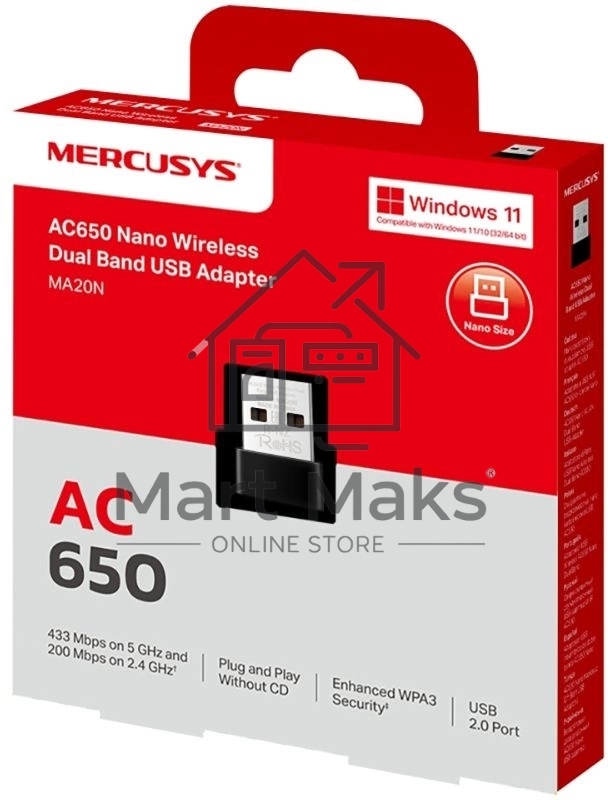 Адаптер Wi-Fi/ AC650 Nano Wi-Fi USB Adapter