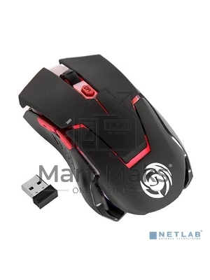 Мышь беспроводная Dialog Gan-Kata MRGK-12U черный, 1600 dpi, радиоканал, USB, кнопки - 6