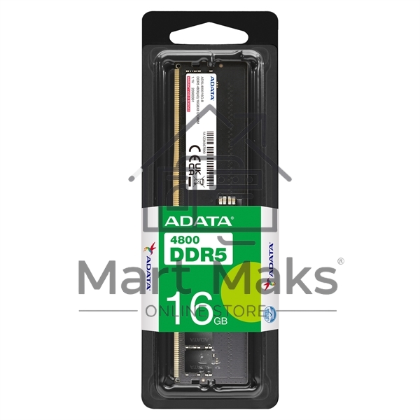 Оперативная память ADATA, DDR5, 16Gb (1x16Gb), 4800MHz, CL40, UDIMM