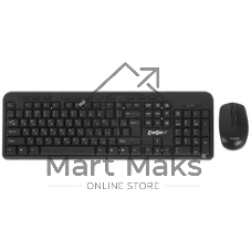 Комплект клавиатура+мышь ExeGate Professional Standard Combo MK110 проводной, USB, 1000 DPI, чёрный