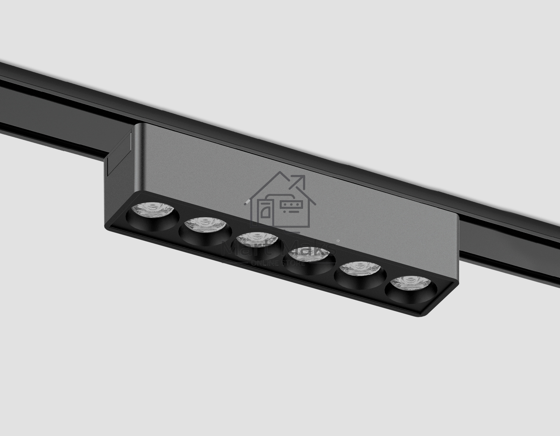 Светильник трековый светодиодный GV1403 BK черный IP20 6W 4200K 48V 24° 122*26*24