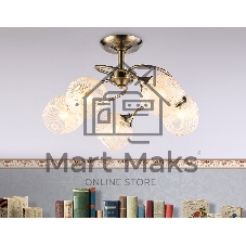 Светильник Ambrella light TR3199/5 SB/CL/FR бронза/прозрачный/белый матовый E27/5 max 40W D600*485