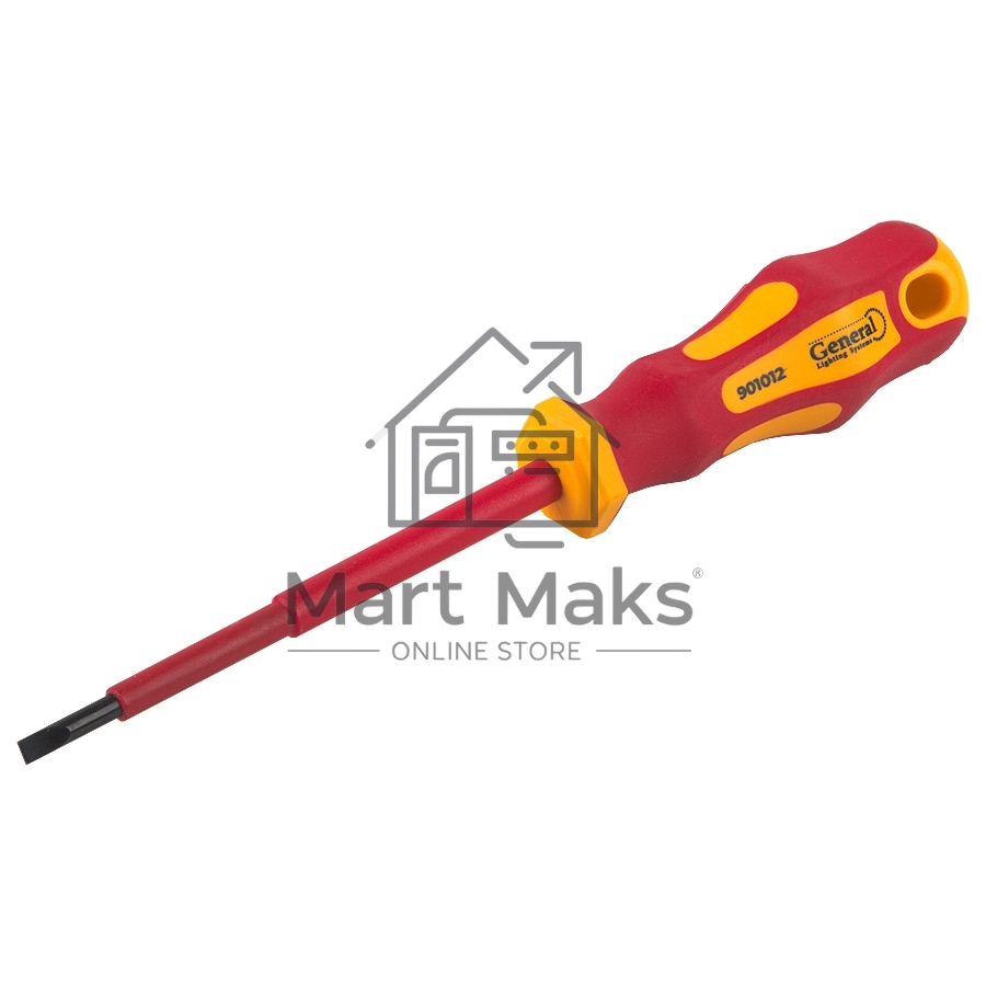 Отвертка шлицевая диэлектрическая SL4x100, G-Pro, 1000V, General