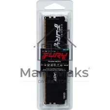 Оперативная память Kingston Fury Beast Black, DDR5, 32GB (1x32GB), 5600 MHz, CL36, с радиатором, чёрный