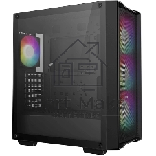 Компьютерный корпус Deepcool CC560 MESH V2 черный без БП ATX 4x120мм 5x140мм 2xUSB 3.0 audio bott PSU