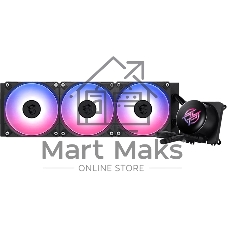 Система жидкостного охлаждения MSI MPG CORELIQUID P13 360 (300W, 360мм, LED, Black, ARGB/ Fans: 3x120мм, 64.89CFM, 2050RPM/ Pump 20dBA, 3400RPM, Rad thickness 27мм/ S: 1851, 1700, AM5, AM4)